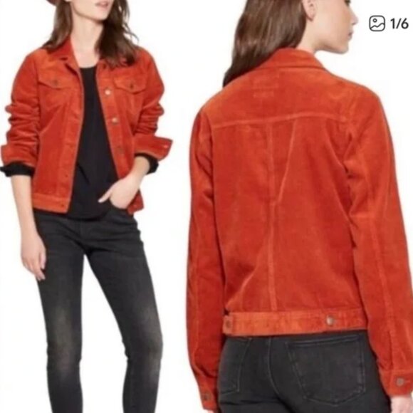 Universal Thread Orange Corduroy Jacket - Picture 3 of 3
